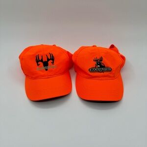 2 Buckmasters Orange Adjustable Baseball Cap